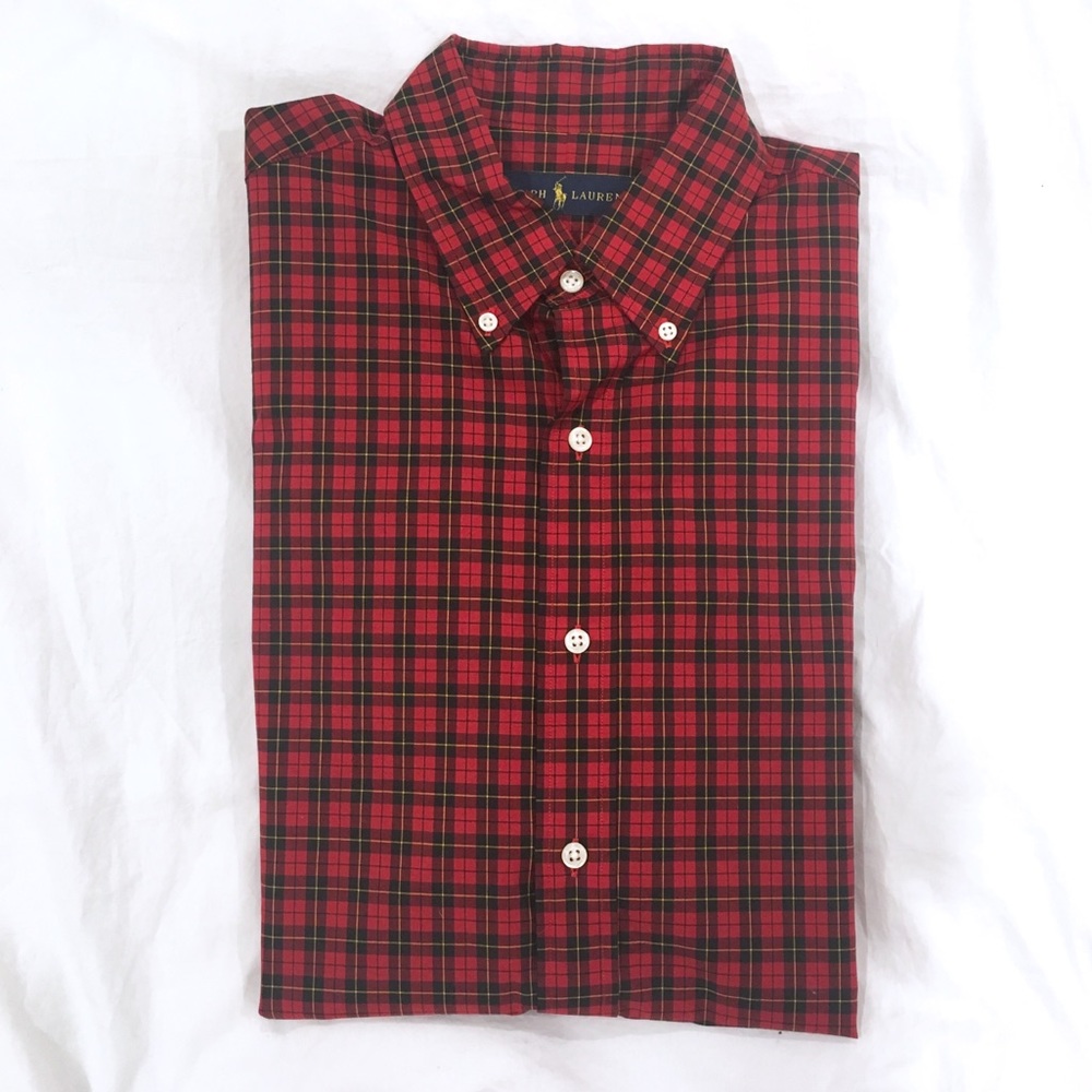 Ralph Lauren Red Plaid Button-Up